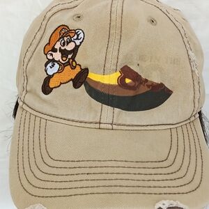 Nintendo Tan and Brown Cotton Baseball Cap